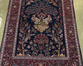 Tabriz approx 6'6" x 8'6" Silk and Wool - One of a Pair