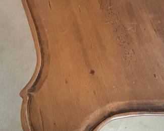 Single Drawer Pine Beveled Table/Deck - unusual -detail