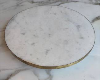 Marble Lazy Susan - Gold Rim