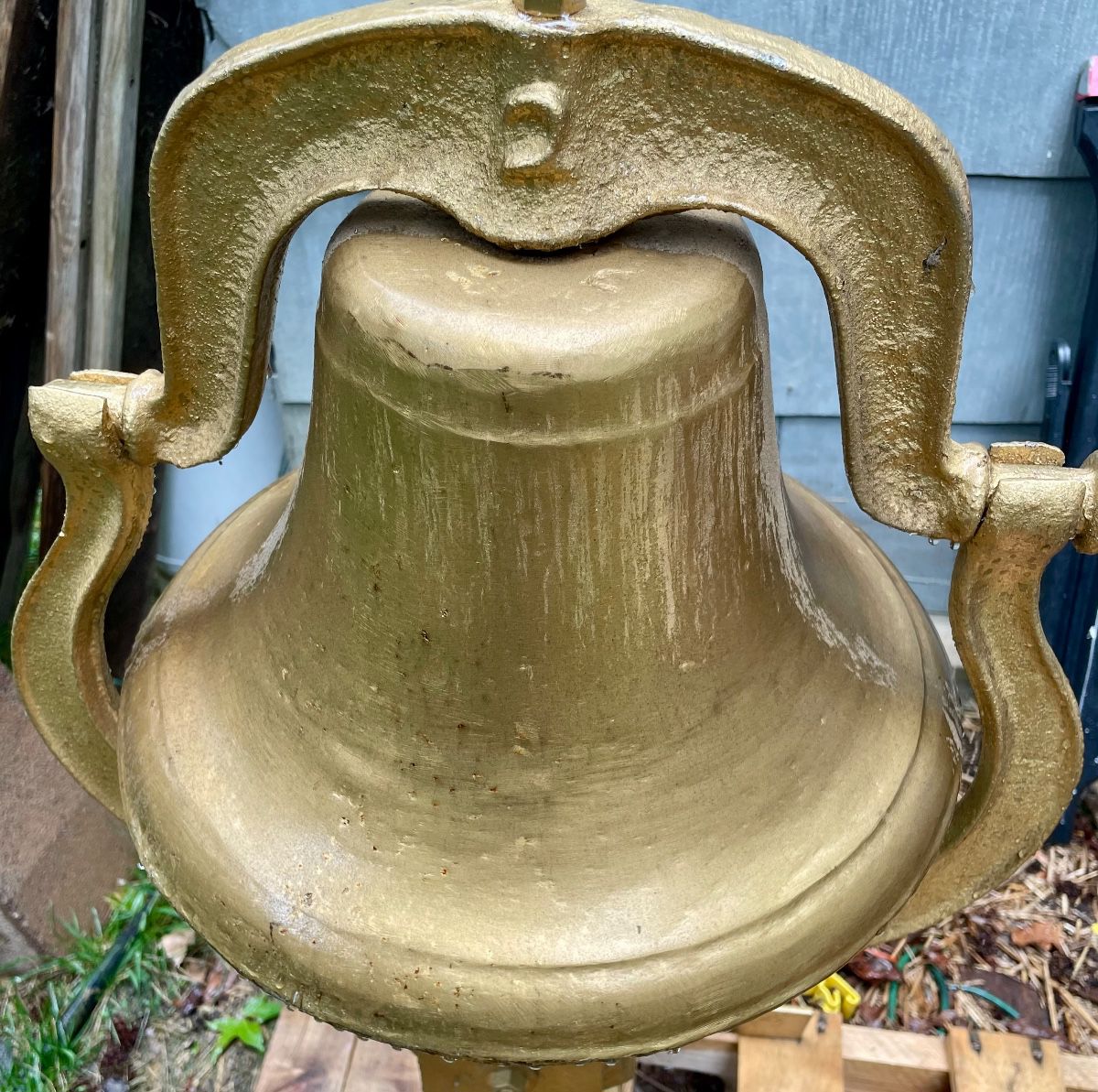 LARGE GOLDEN #2 BELL WITH STAND