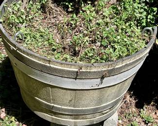 X-LARGE HALF BARREL PLANTERS (3-AVAILABLE)