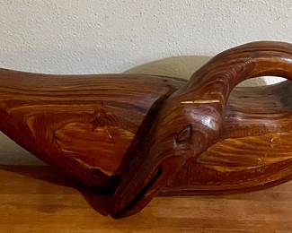 Large Carved Goose Figure