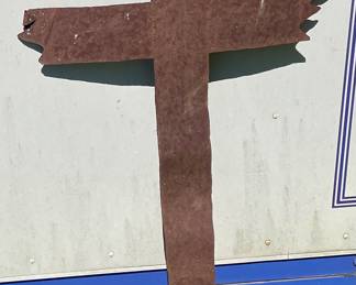 METAL CROSS SCULPTURE