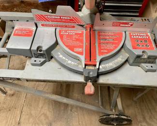 Rigid 12” Compound Miter Saw and Rigid MS-UV (Miter Saw Utility Vehicle)