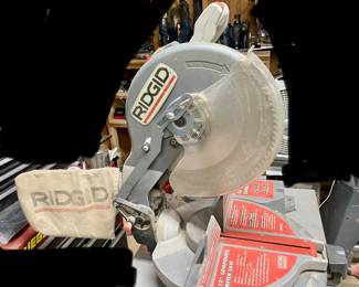 Rigid 12” Compound Miter Saw and Rigid MS-UV (Miter Saw Utility Vehicle)
