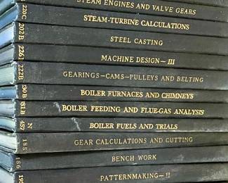 ANTIQUE LEATHER COVER INTERNATIONL TEXTBOOK COMPANY "HOW TO" REFERENCE BOOKS