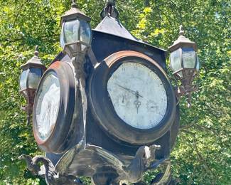 4-SIDED CLOCK/LAMP POST (ORIGINATED FROM MICHIGAN)
