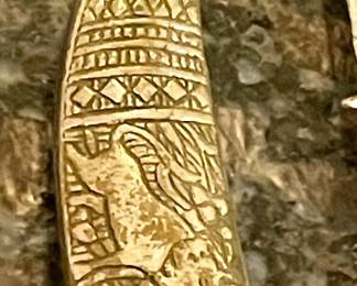 VINTAGE JAMBIYA DAGGER WITH BRASS SHEATH
