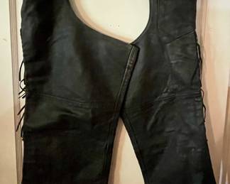Fringed UNIX Leather Collections Chaps - Size XL