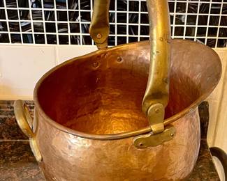 LARGE HAMMERED COPPER "COAL" BUCKET