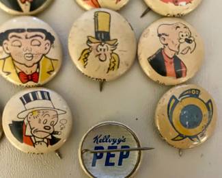 ANTIQUE KELLOGG’S PEP COLLECTOR PINS