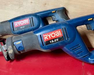 BATTERY OPERATED RYOBI POWER TOOLS