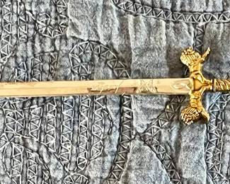 ORNATE LETTER OPENER SWORD