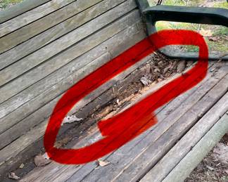Large Swing Bench w/Canopy - Some Slat Replacements Needed