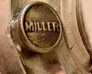 VINTAGE MILLER OIL LAMP W/SHADE