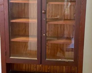 ANTIQUE GLASS-FRONT CABINET