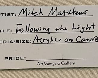3 WISEMEN ART - "FOLLOWING THE LIGHT" ACRYLIC ON CANVAS by MITHC MATTHEWS