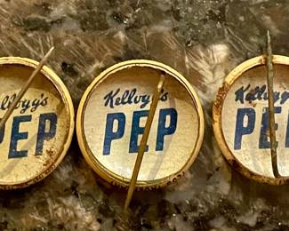 ANTIQUE KELLOG'S PEP COLLECTOR PINS