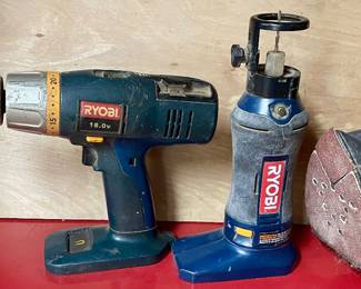 BATTERY OPERATED RYOBI POWER TOOLS