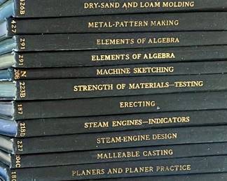 ANTIQUE LEATHER COVER INTERNATIONL TEXTBOOK COMPANY "HOW TO" REFERENCE BOOKS
