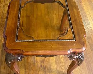 Beveled Glass End Table
