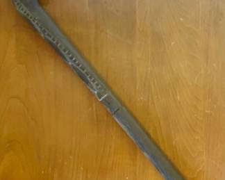 HAND-CARVED WOODEN WAR CLUB or RUNGU (ASSOCIATED WITH AFRICAN CULTURE)