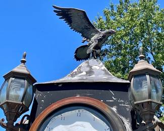 4-SIDED CLOCK/LAMP POST (ORIGINATED FROM MICHIGAN)