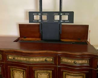 LARGE ENTERTAINMENT CONSOLE WITH REMOTE CONTROL HIDDEN TV CABINET