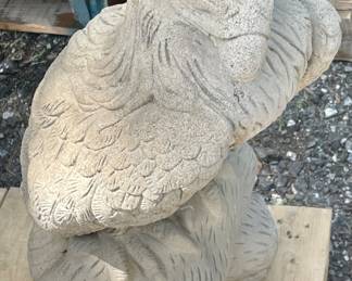 LARGE CONCRETE EAGLE FIGURE