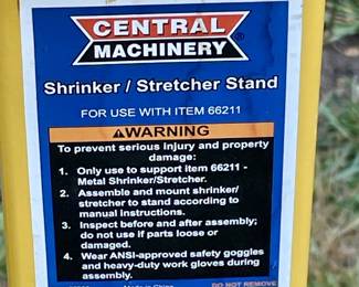 CENTRAL MACHINERY SHRINKER/STRETCHER STAND