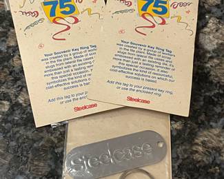 VINTAGE STEELECASE 75TH ANNIVERSARY KEYRING