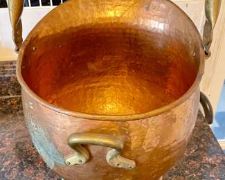 LARGE HAMMERED COPPER "COAL" BUCKET