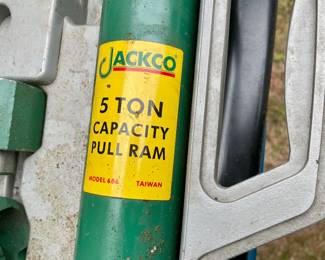 JACKCO 5-TON HYDRAULIC PULL RAM HEAVY DUTY AUTO BODY REPAIR SET
