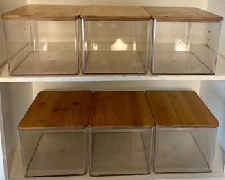ACRYLIC STORAGE WITH BAMBOO LIDS
