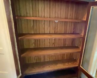 ANTIQUE GLASS-FRONT CABINET