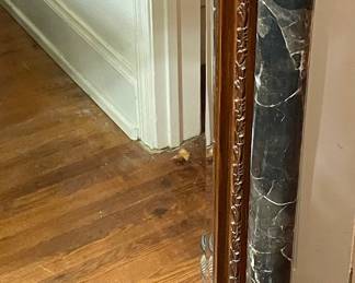 LARGE/HEAVY MIRROR WITH MARBLE COLLUMNS for MANTLE, BUFFET or DRESSER