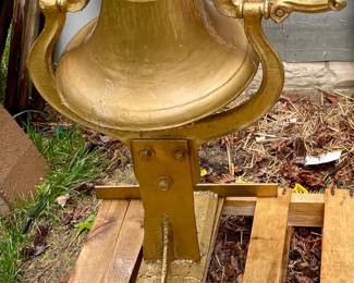 LARGE GOLDEN #2 BELL WITH STAND