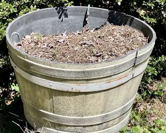 X-LARGE HALF BARREL PLANTERS (3-AVAILABLE)