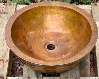 Hammered Copper Basin