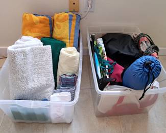 BEACH TOWELS, BATH RUGS, TOWELS, BAGS
