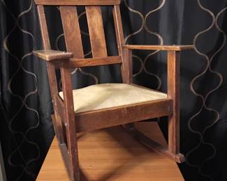 Childs antique Mission style rocker