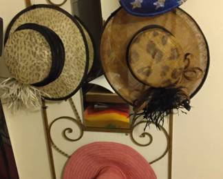 Mirrored hat rack