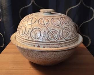 Lage pottery lidded bowl