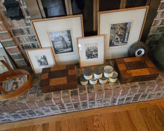 Wood boxes and art