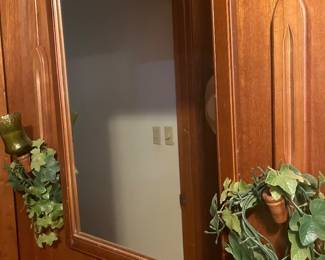 Mirror and sconces 