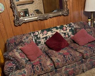 Tapestry fabric couch