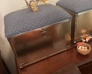 Upholstered storage boxes