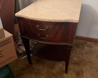 Marble top end table