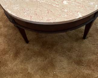 Marble top round coffee table 