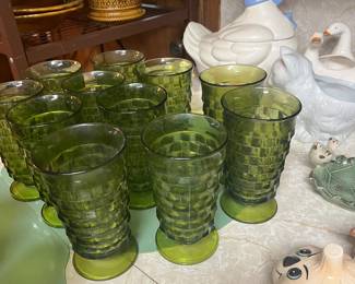 Green Whitehall Tea Glassed